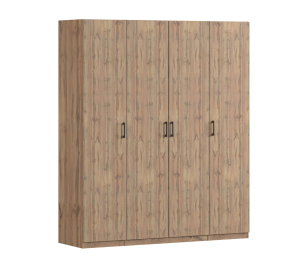 Шкаф четырехдверный Макс 2000 мм, вариант №2 (ЛДСП, корпус дуб вотан)