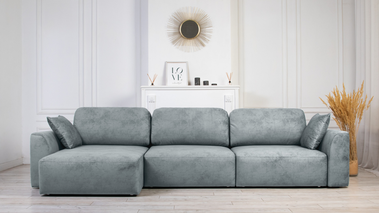 Диваны угловые в гостиную, Диван угловой Trump, велюр