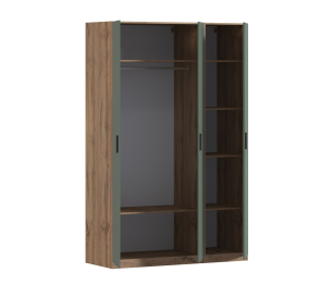 Шкаф трехдверный Макс 1500 мм, вариант №1 (ЛДСП, корпус дуб вотан)