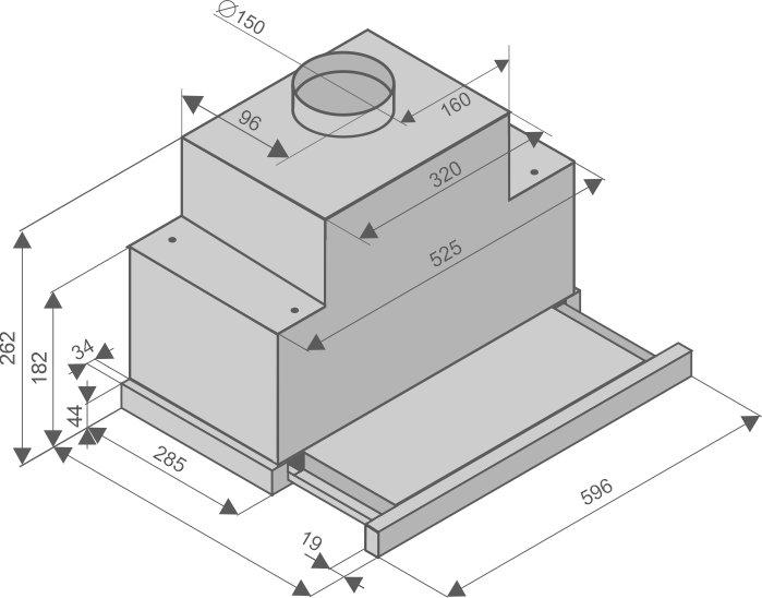 Вытяжки, Кухонная вытяжка Konigin Rumina 60