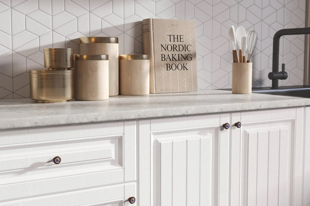 Кухонные гарнитуры, Кухонный гарнитур Хозяюшка Акация белая МДФ 2м