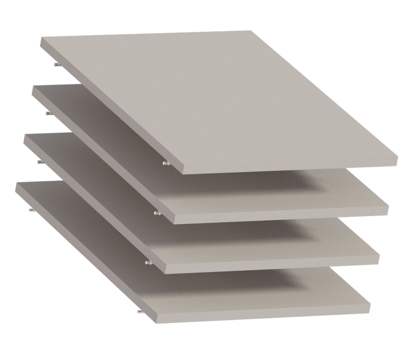 Сити, Комплект полок 375*500 Сити СБ-2937 (4шт)