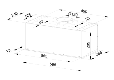 Кухонная вытяжка Flatbox Inox 60