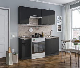 Кухонный гарнитур Ангелина-180/1 Диамант серый