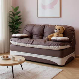Бескаркасный диван-кровать Клиффорд Мини, спальное место 1550*1900 мм велюр