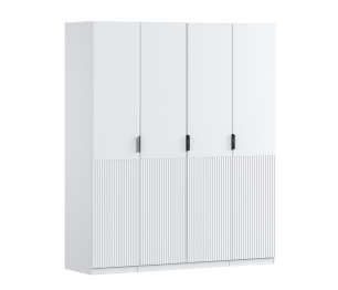 Шкаф четырехдверный Макс 2000 мм, вариант №3 (ЛДСП/МДФ)