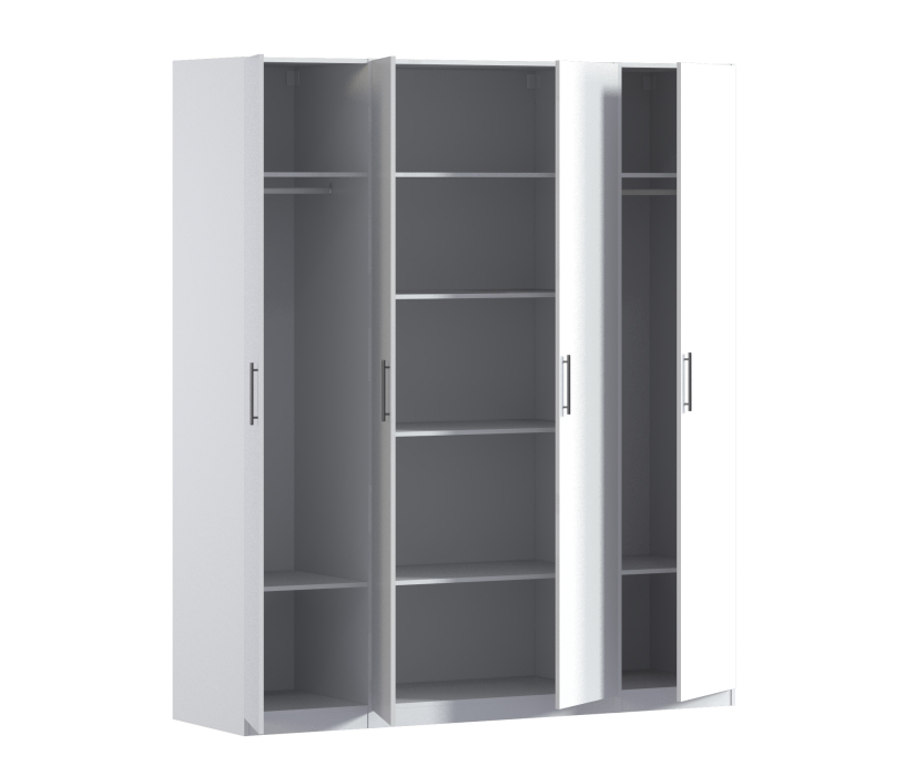 Для одежды, Шкаф четырехдверный Макс 2000 мм, вариант №3 (ЛДСП)