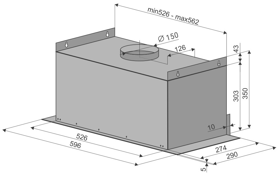 Вытяжки, Кухонная вытяжка Navi Black Glass 60