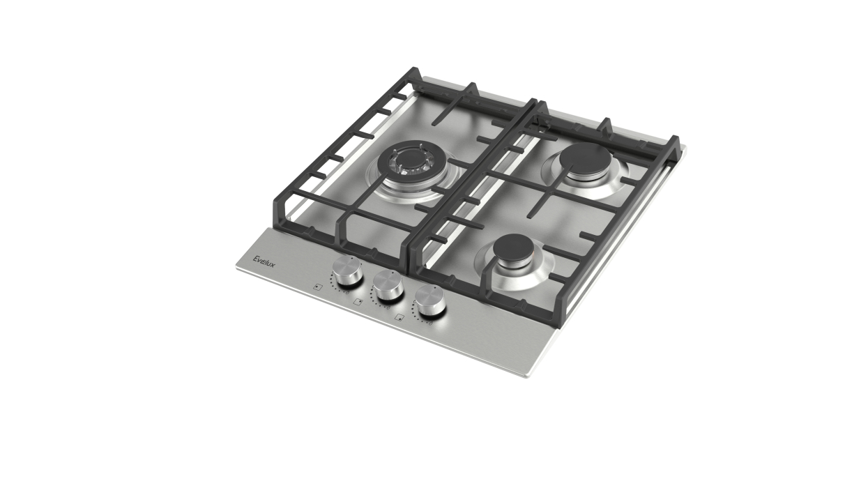 Встраиваемые варочные панели, Варочная панель газовая EVELUX HEG 450 X