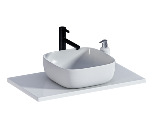 Столешница Люкс СБ-3167 Белый глянец